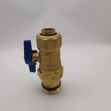 Válvula esférica de junta de compressão de latão