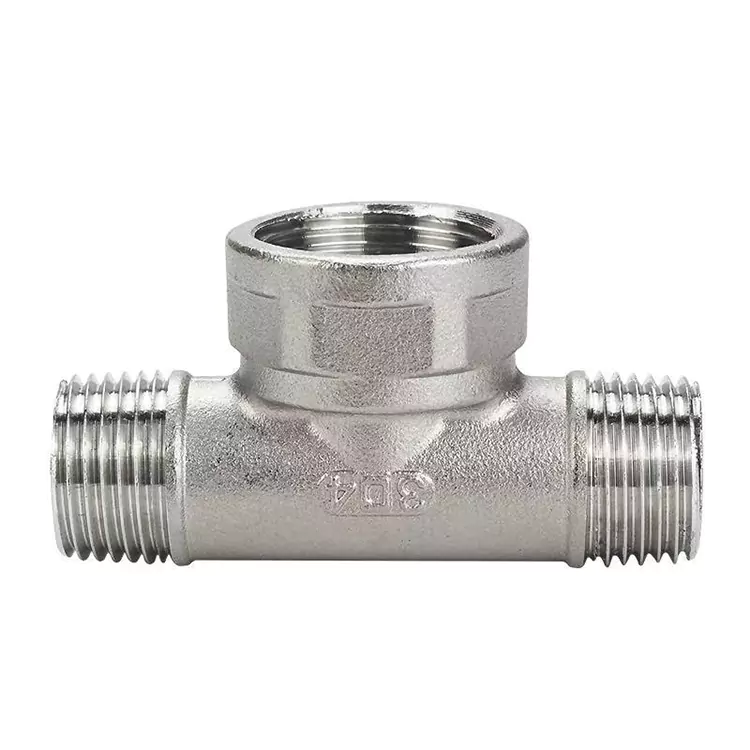 DN15-DN100 BSP Tubo em T de Aço Inoxidável Médio-Grande