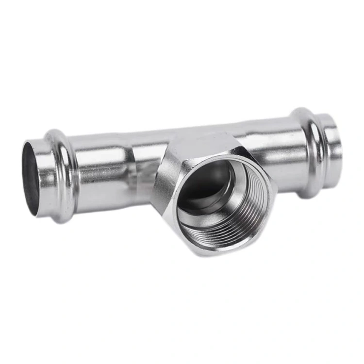 Tee com rosca fêmea de pressão dupla