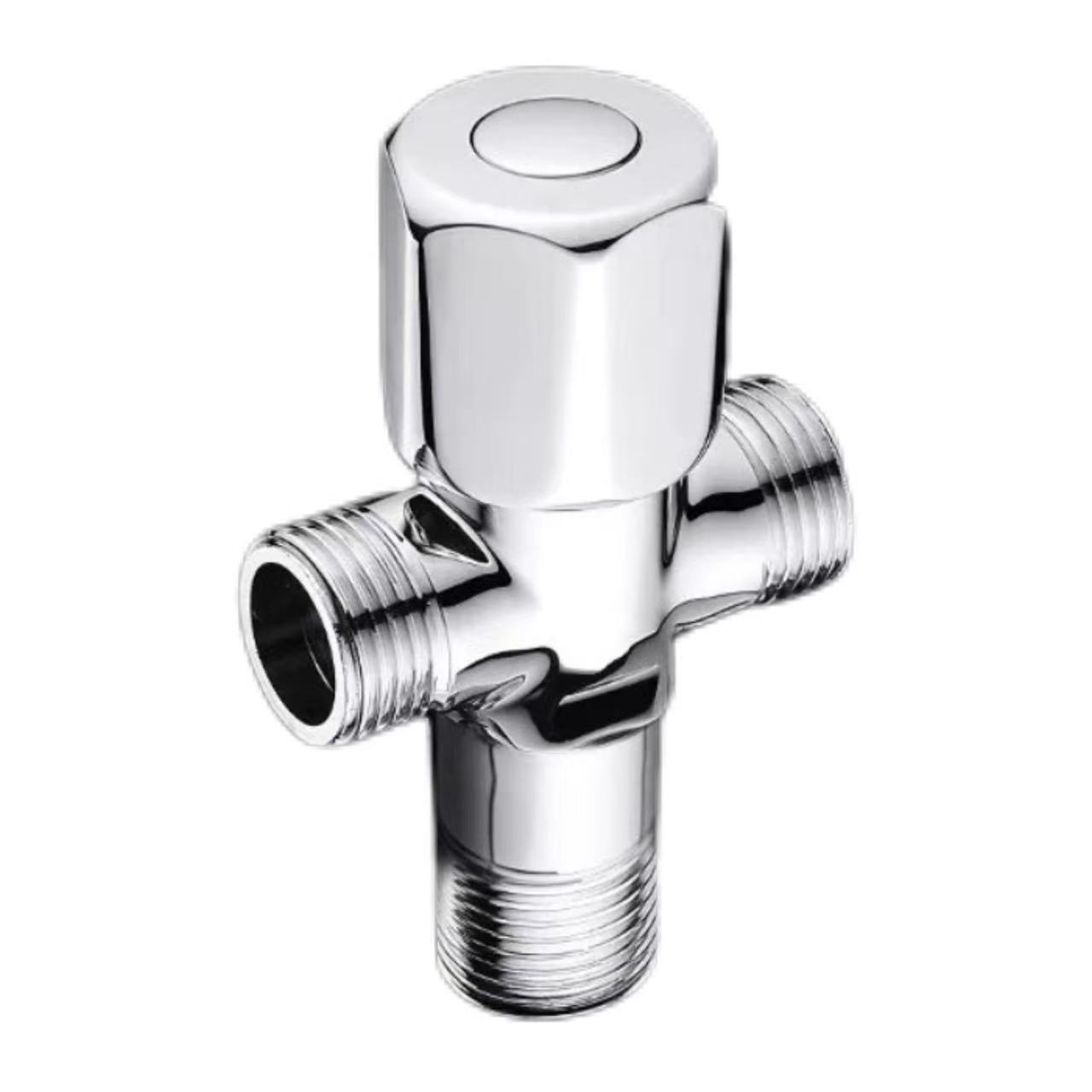 Válvula angular de três vias de abertura rápida e controle único galvanizada