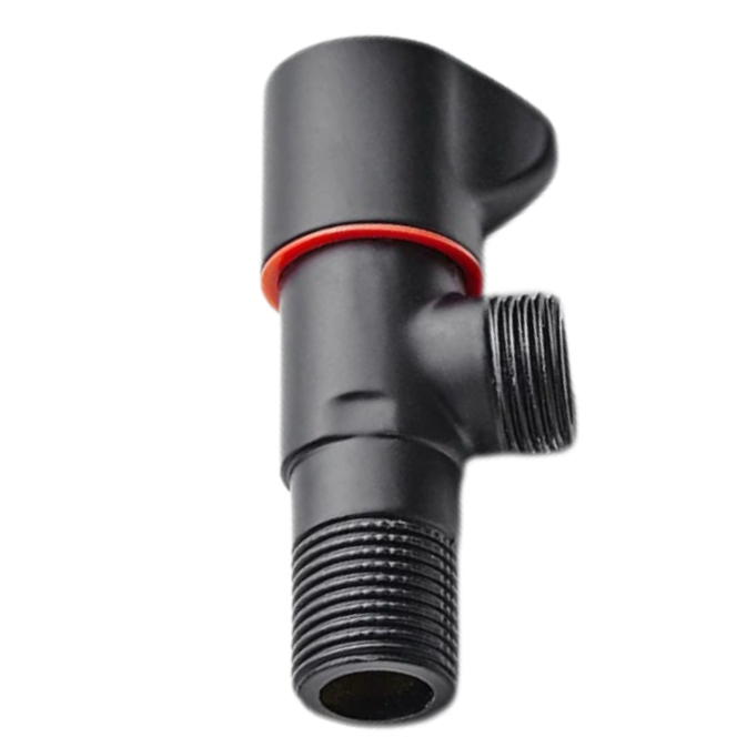 Conjunto universal de válvula de parada de água quente e fria com válvula angular cinza Gunmetal