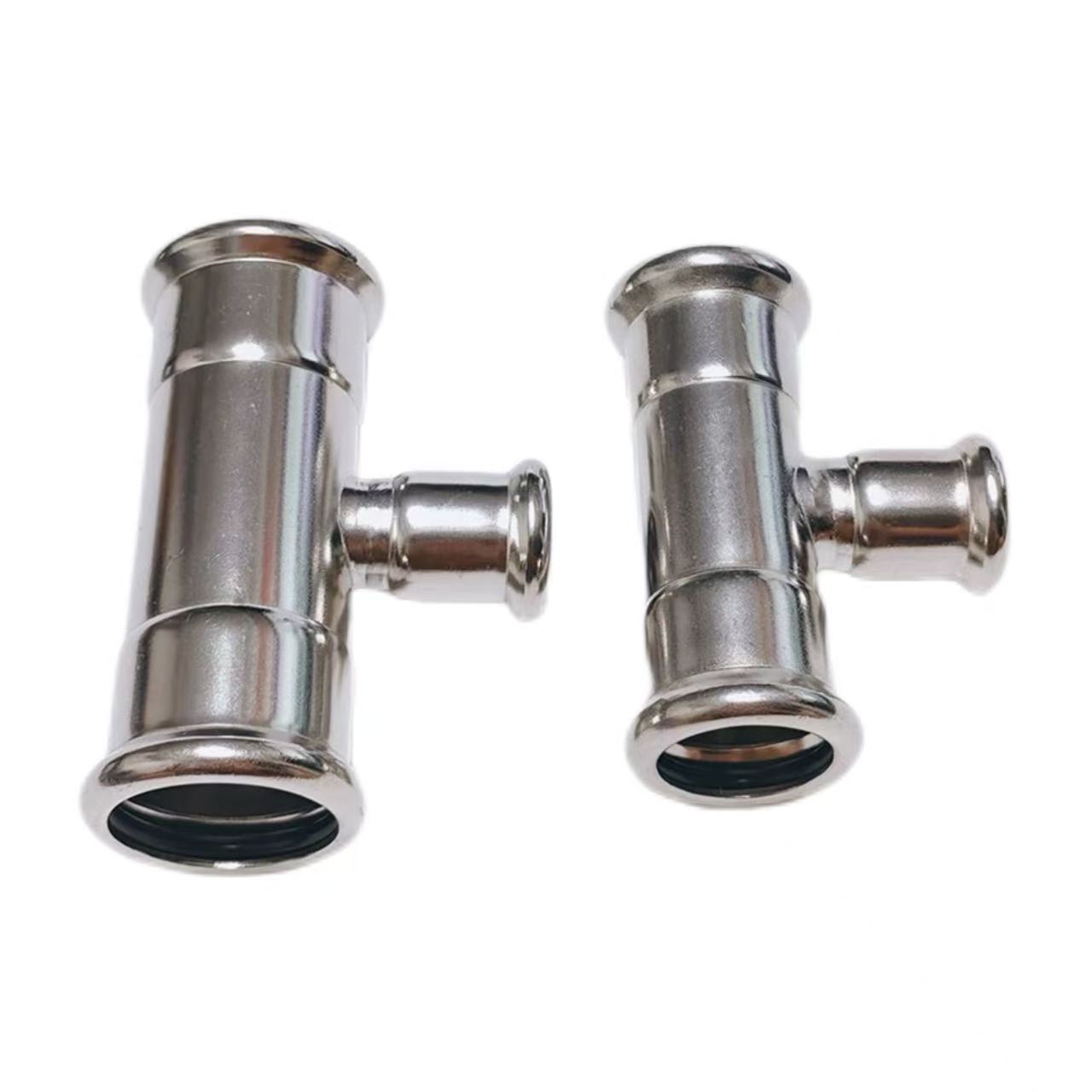 Single-clamp equal diameter tee