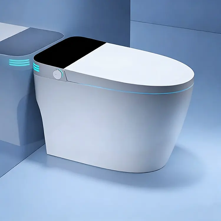 Display digital LED tampa automática flip-top escudo de espuma sifão vaso sanitário inteligente