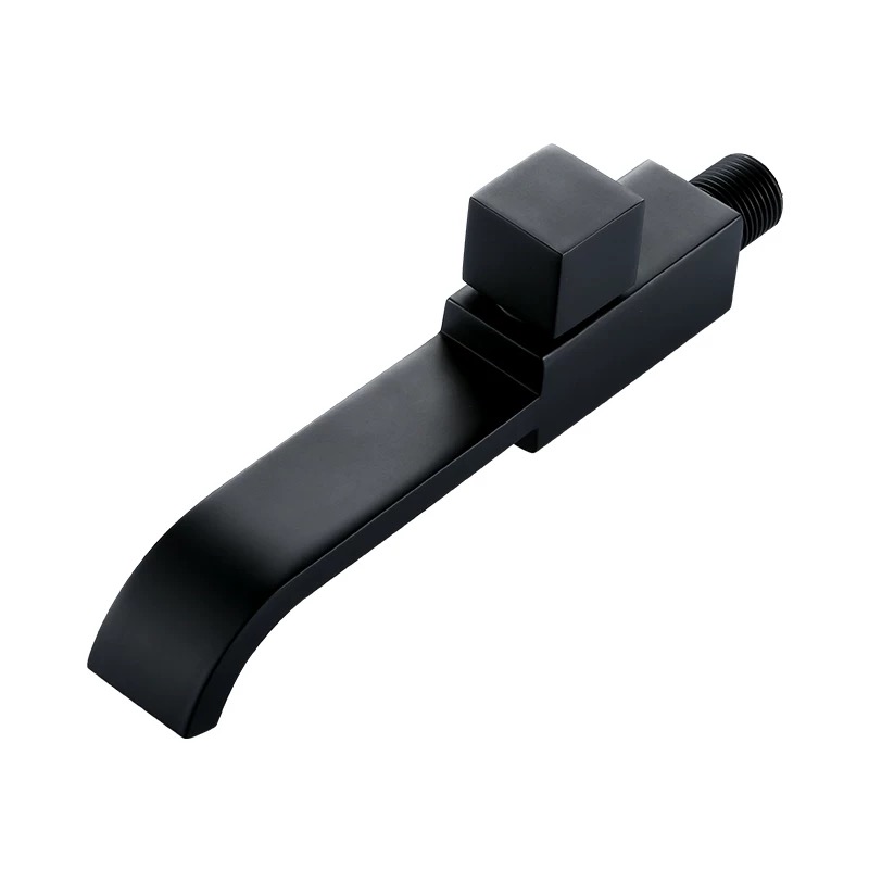 Torneira oculta minimalista com padrão quadrado