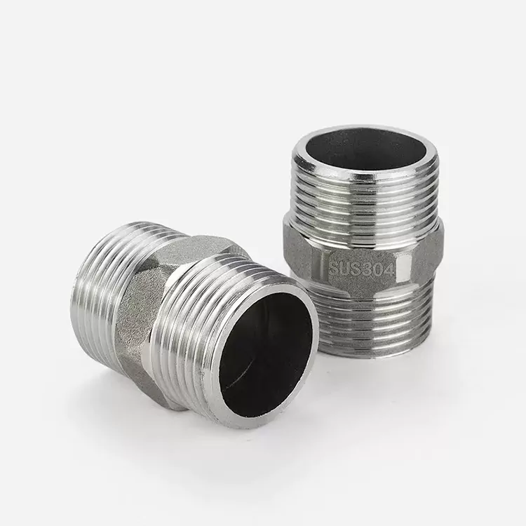 Conector de rosca macho hexagonal de precisão