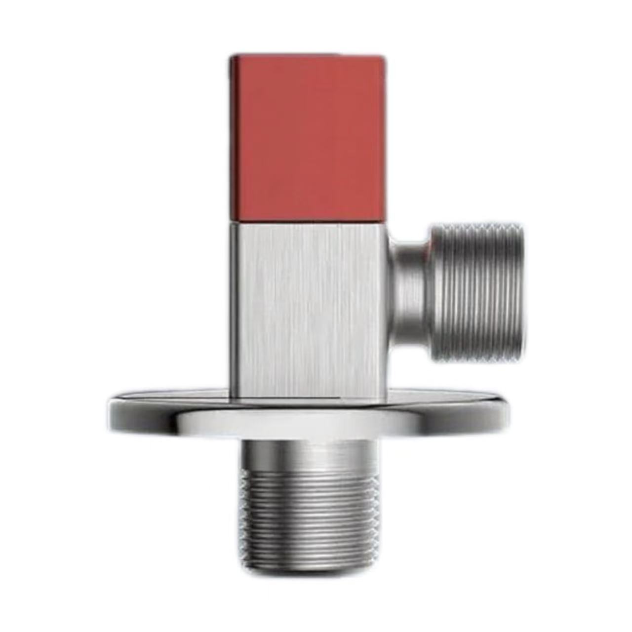 Válvula de ângulo de entrada do toalete do aquecedor de água do punho quadrado da etiqueta vermelha e azul Válvula de ângulo de entrada do toalete do aquecedor de água do punho quadrado da etiqueta vermelha e azul