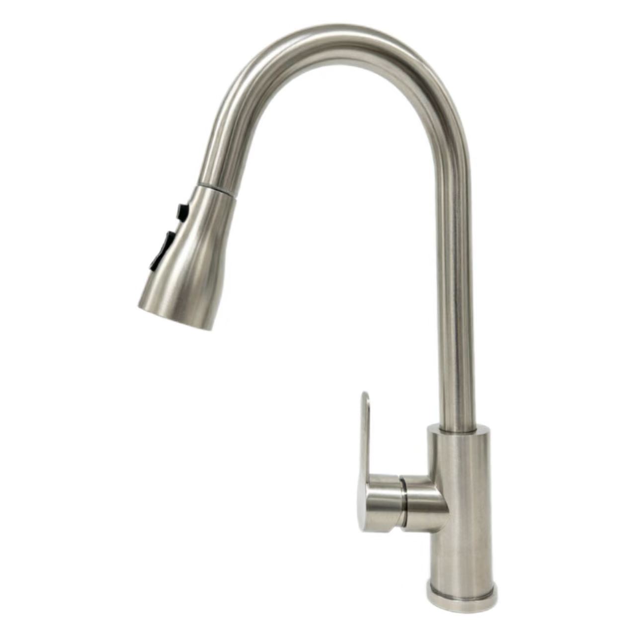 Torneira extensível de cozinha quente e fria com pescoço de cisne Torneira extensível de cozinha quente e fria com pescoço de cisne