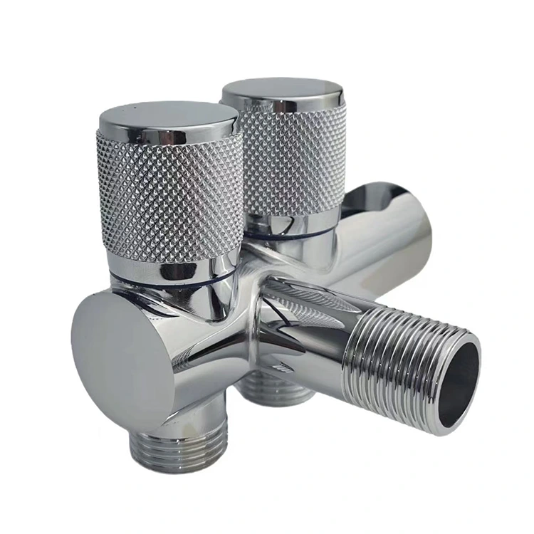 Válvula de ângulo duplo montada na parede