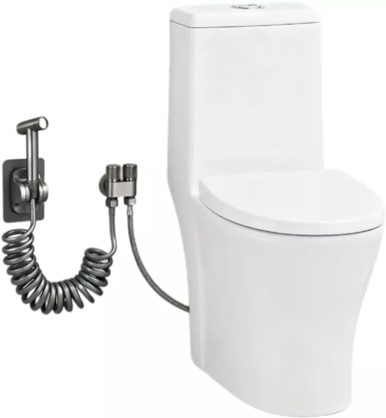 Conjunto de pistola pulverizadora para vaso sanitário montado na parede